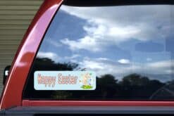 10in x 3in Happy Easter Vinyl Bumper Sticker Decal Car Window Stickers Decals