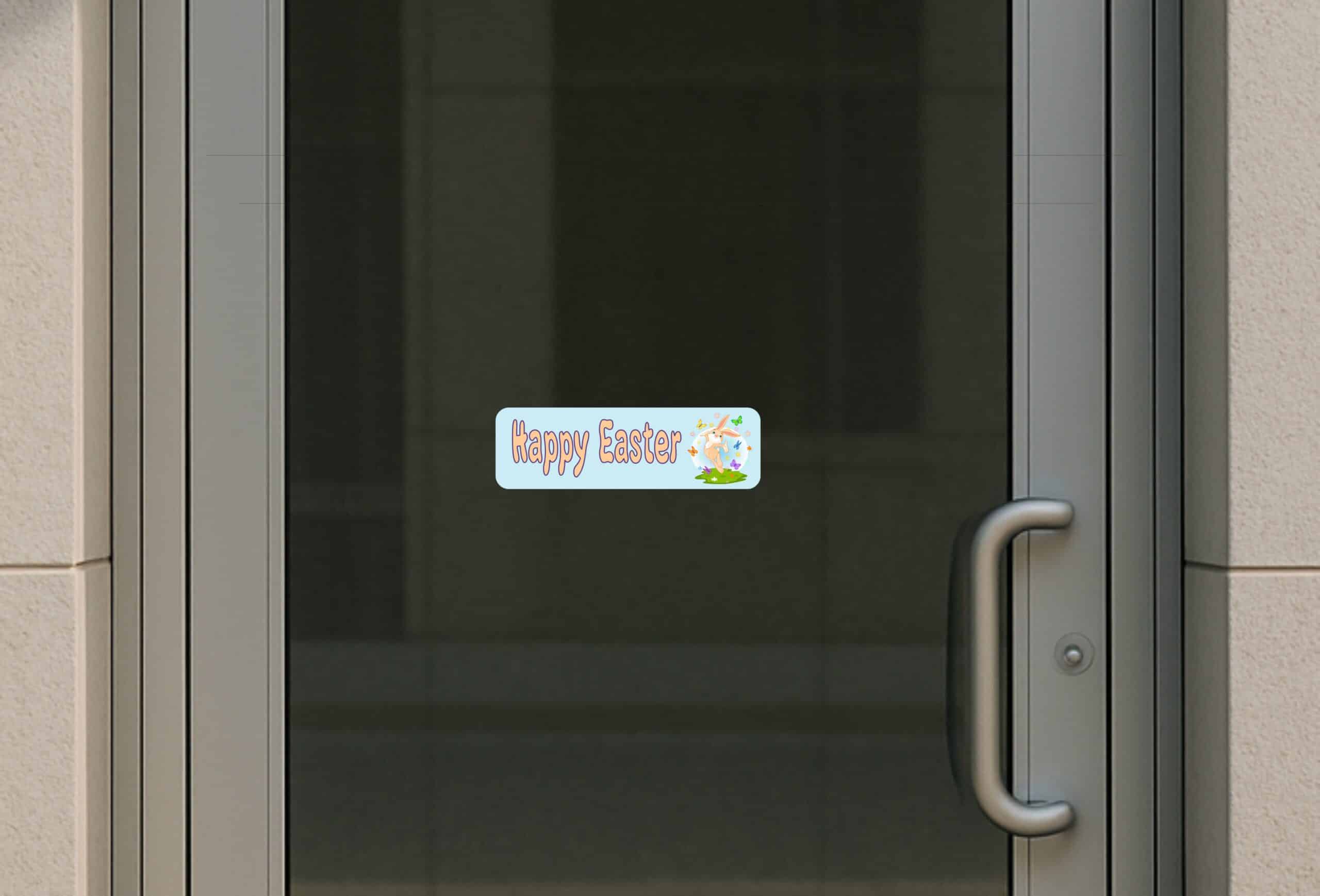 10in x 3in Happy Easter Vinyl Bumper Sticker Decal Car Window Stickers Decals