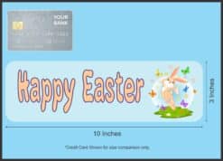10in x 3in Happy Easter Vinyl Bumper Sticker Decal Car Window Stickers Decals
