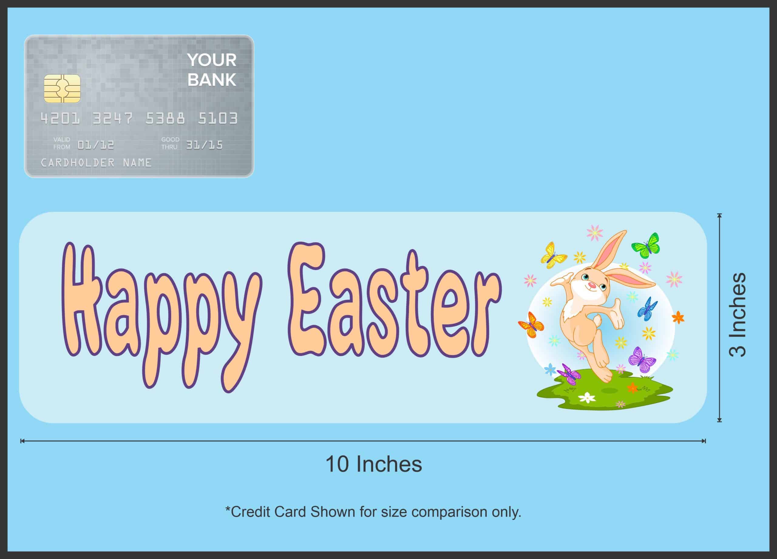 10in x 3in Happy Easter Vinyl Bumper Sticker Decal Car Window Stickers Decals