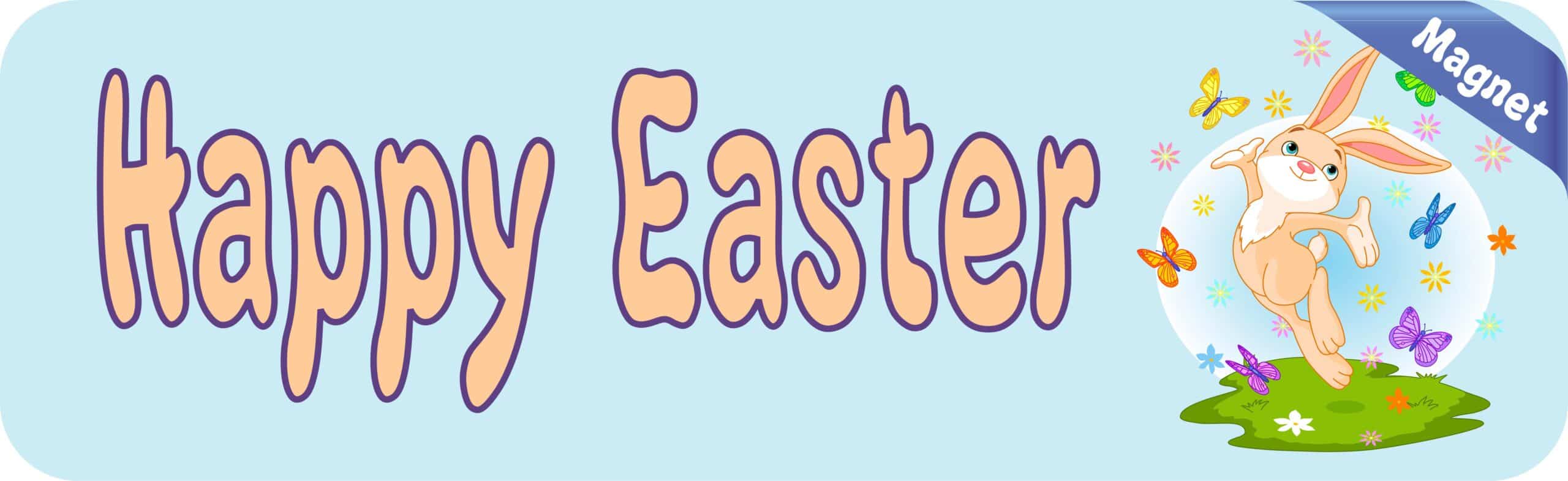 10in x 3in Happy Easter Vinyl Bumper magnet Car magnetic magnet
