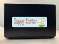 10in x 3in Happy Easter Vinyl Bumper Sticker Decal Car Window Stickers Decals