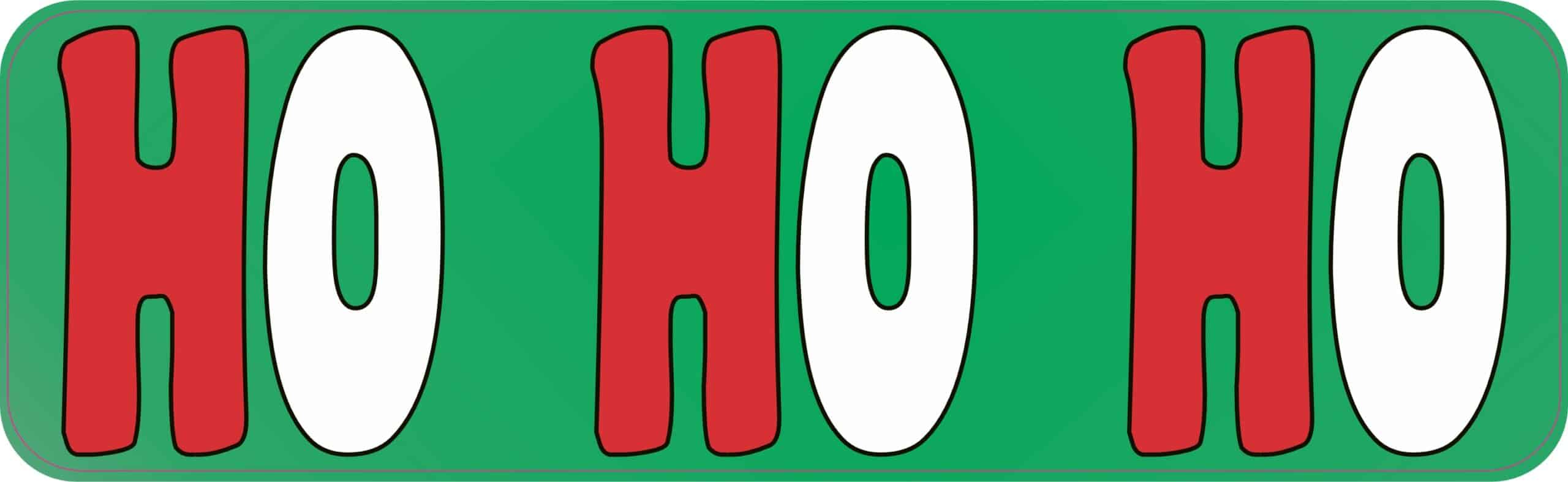 10in x 3in Ho Ho Ho Christmas Vinyl Bumper Sticker Decal Window Stickers Decals