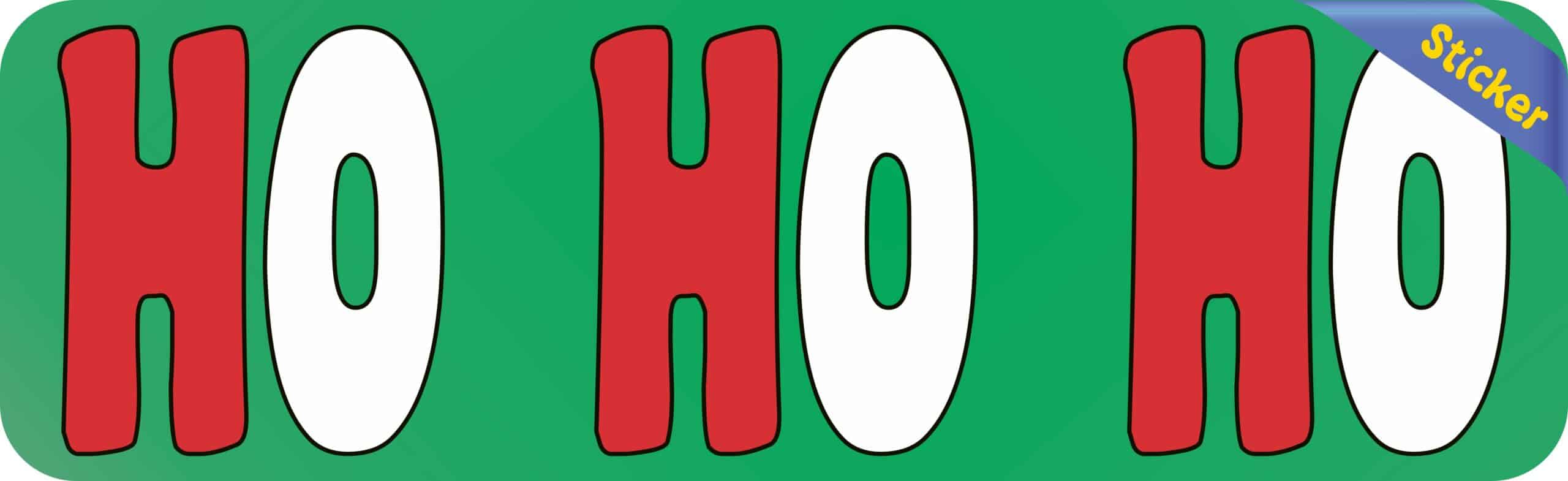 10in x 3in Ho Ho Ho Christmas Vinyl Bumper Sticker Decal Window Stickers Decals