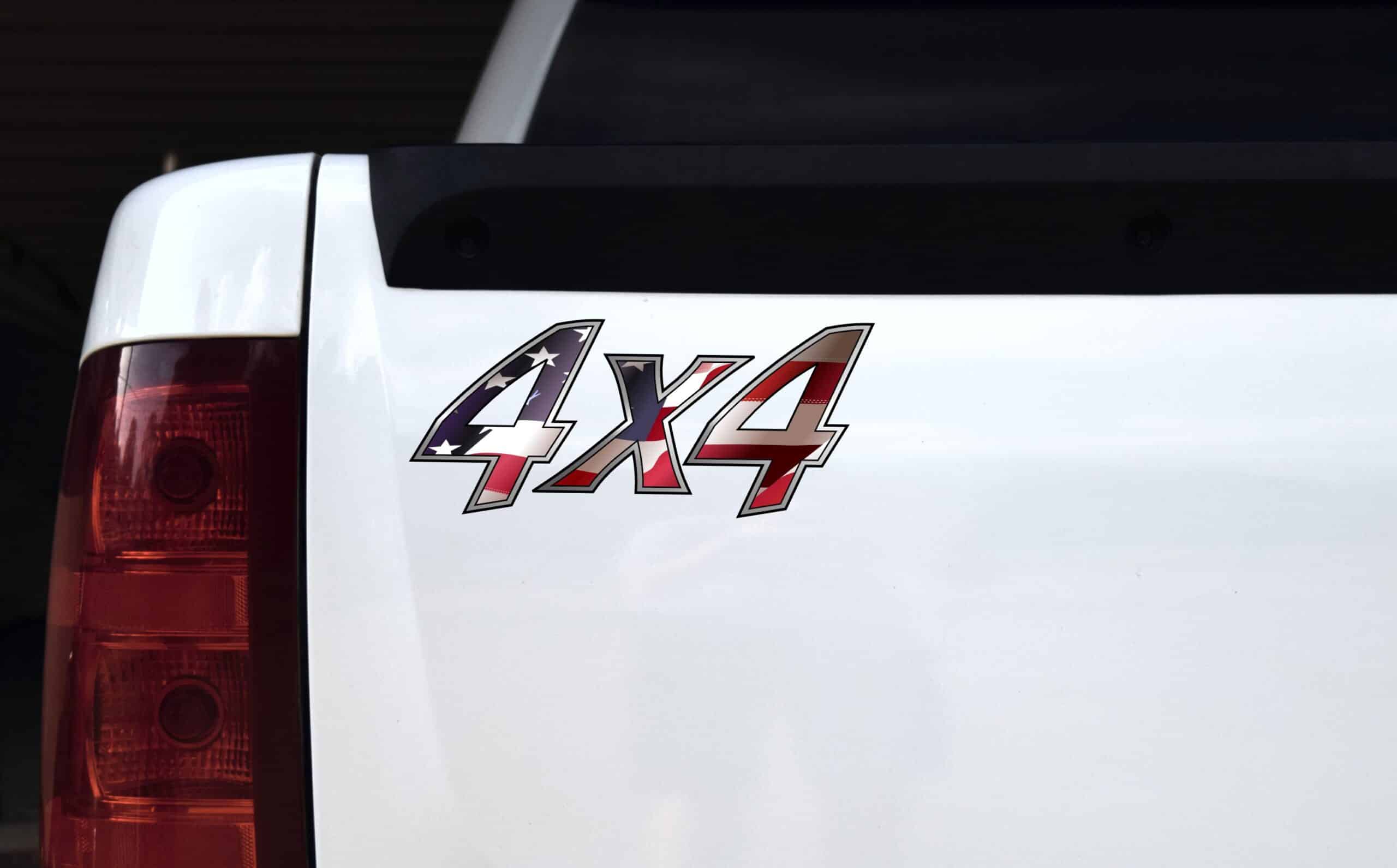 10inx4.25in 4 x 4 Sticker For Truck Usa Flag Decal Bumper Stickers Decals