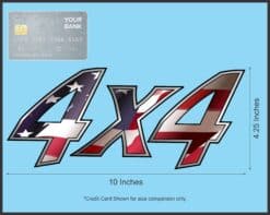 10inx4.25in 4 x 4 Sticker For Truck Usa Flag Decal Bumper Stickers Decals