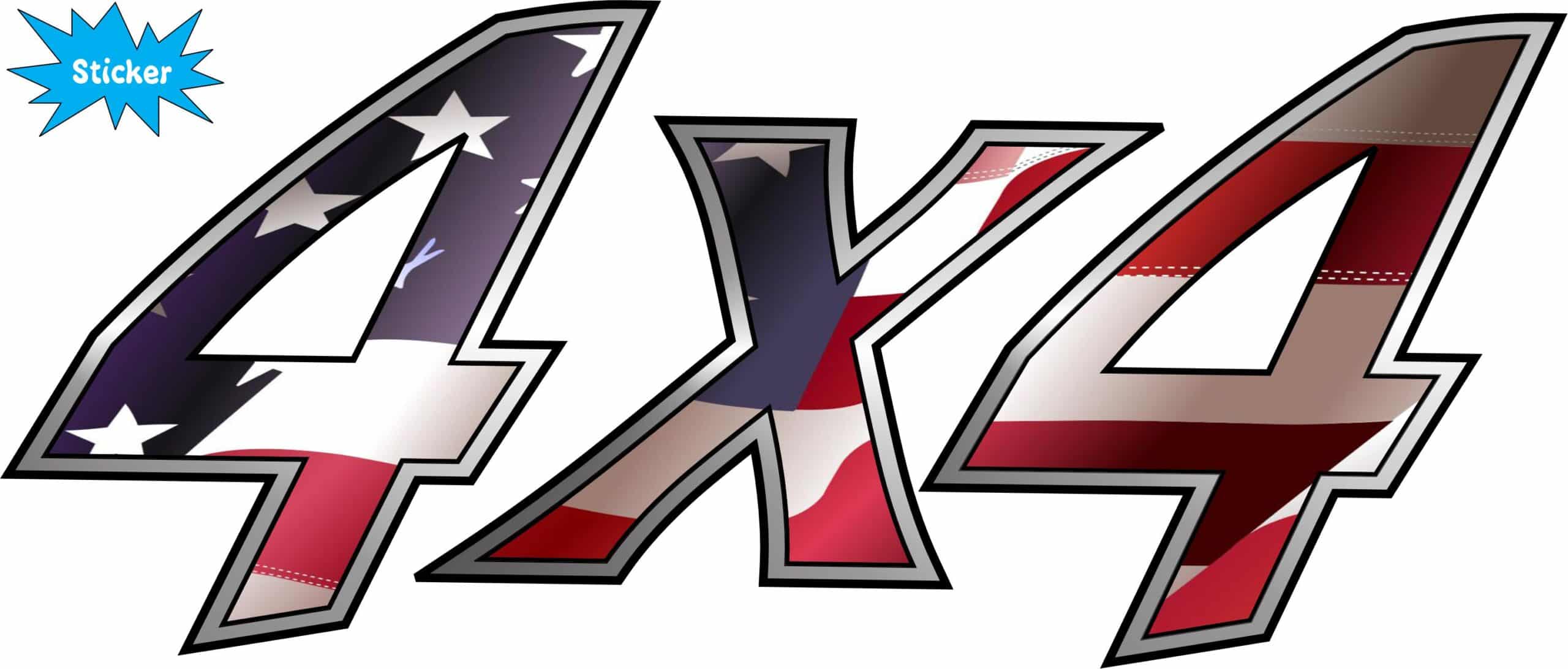 10inx4.25in 4 x 4 Sticker For Truck Usa Flag Decal Bumper Stickers Decals