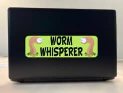 10in x 3in Worm Whisperer Bumper Sticker Vinyl Window Decal