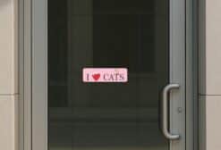 10in x 3in I Love Cats Bumper Sticker Cats Car Window Stickers Decal Vinyl Decals