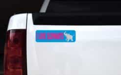 10in x 3in I Love Elephants Bumper Sticker Decals Car Vinyl Window Stickers Decal