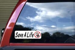 10in x 3in Save a Life No Texting Phone Vinyl Bumper Sticker Dec