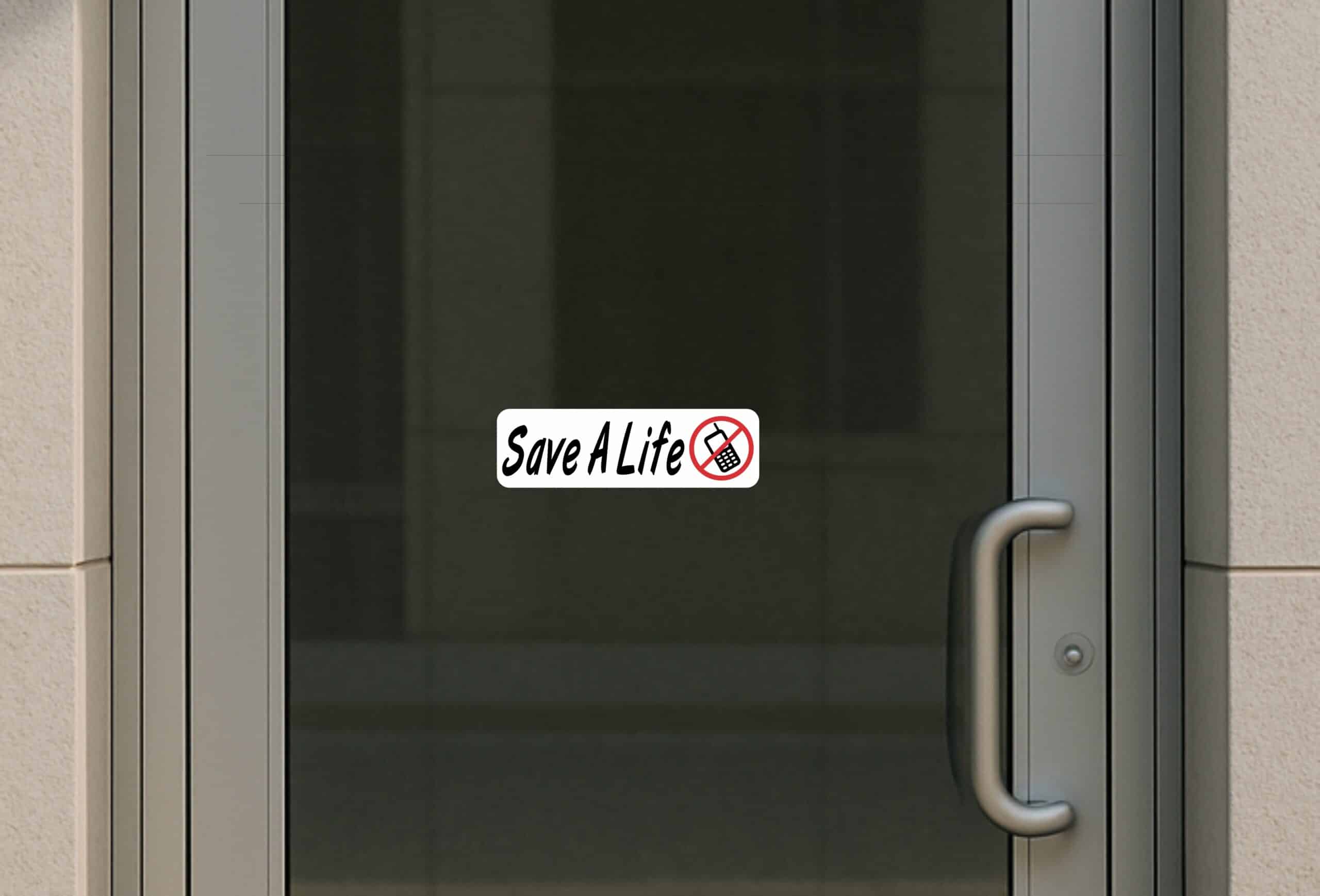10in x 3in Save a Life No Texting Phone Vinyl Bumper Sticker Dec