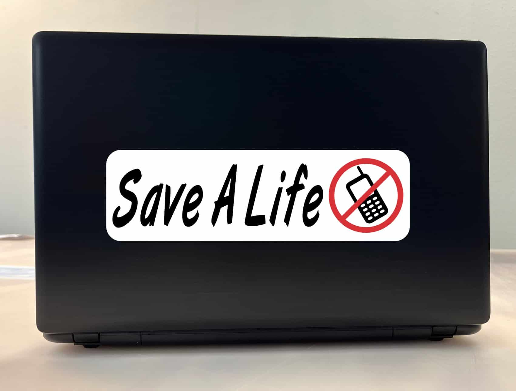 10in x 3in Save a Life No Texting Phone Vinyl Bumper Sticker Dec