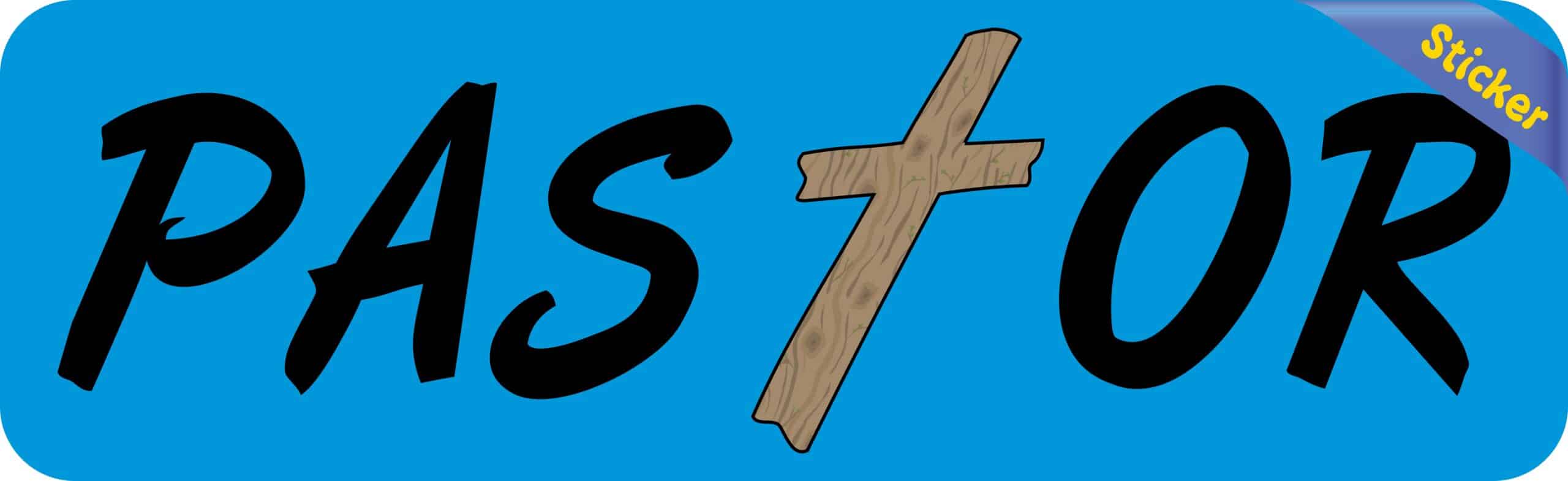 10in x 3in Pastor Religious Christian Vinyl Bumper Sticker Decal Stickers Decals