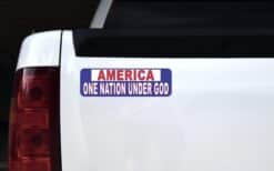 10in x 3in America One Nation Under God Bumper Sticker Decal Window Stickers Decals