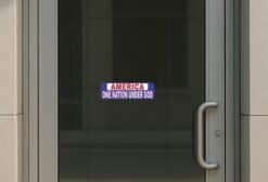 10in x 3in America One Nation Under God Bumper Sticker Decal Window Stickers Decals