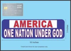 10in x 3in America One Nation Under God Bumper magnet magnetic magnets