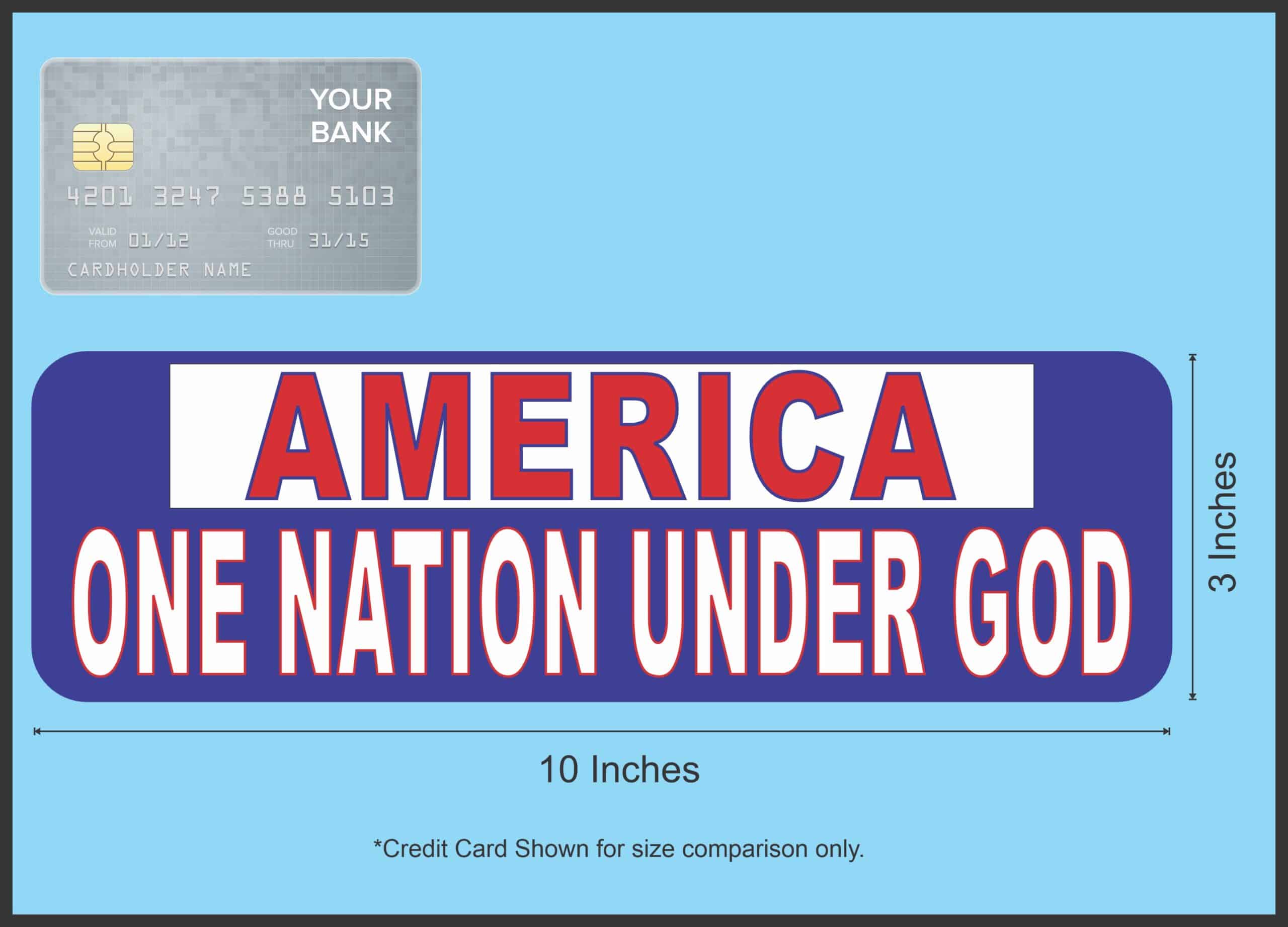 10in x 3in America One Nation Under God Bumper magnet magnetic magnets