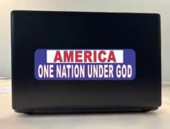 10in x 3in America One Nation Under God Bumper Sticker Decal Window Stickers Decals