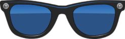 1 5/8in x 5 3/8in Blue Sunglasses Bumper Sticker Decal Car Window Stickers Decals