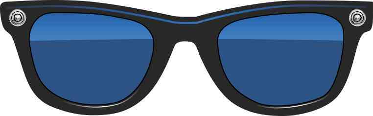 1 5/8in x 5 3/8in Blue Sunglasses Bumper Sticker Decal Car Window ...
