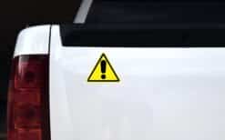 4.5in x 4in Warning Exclamation Sign Decal Sticker Business Signs Decals Stickers