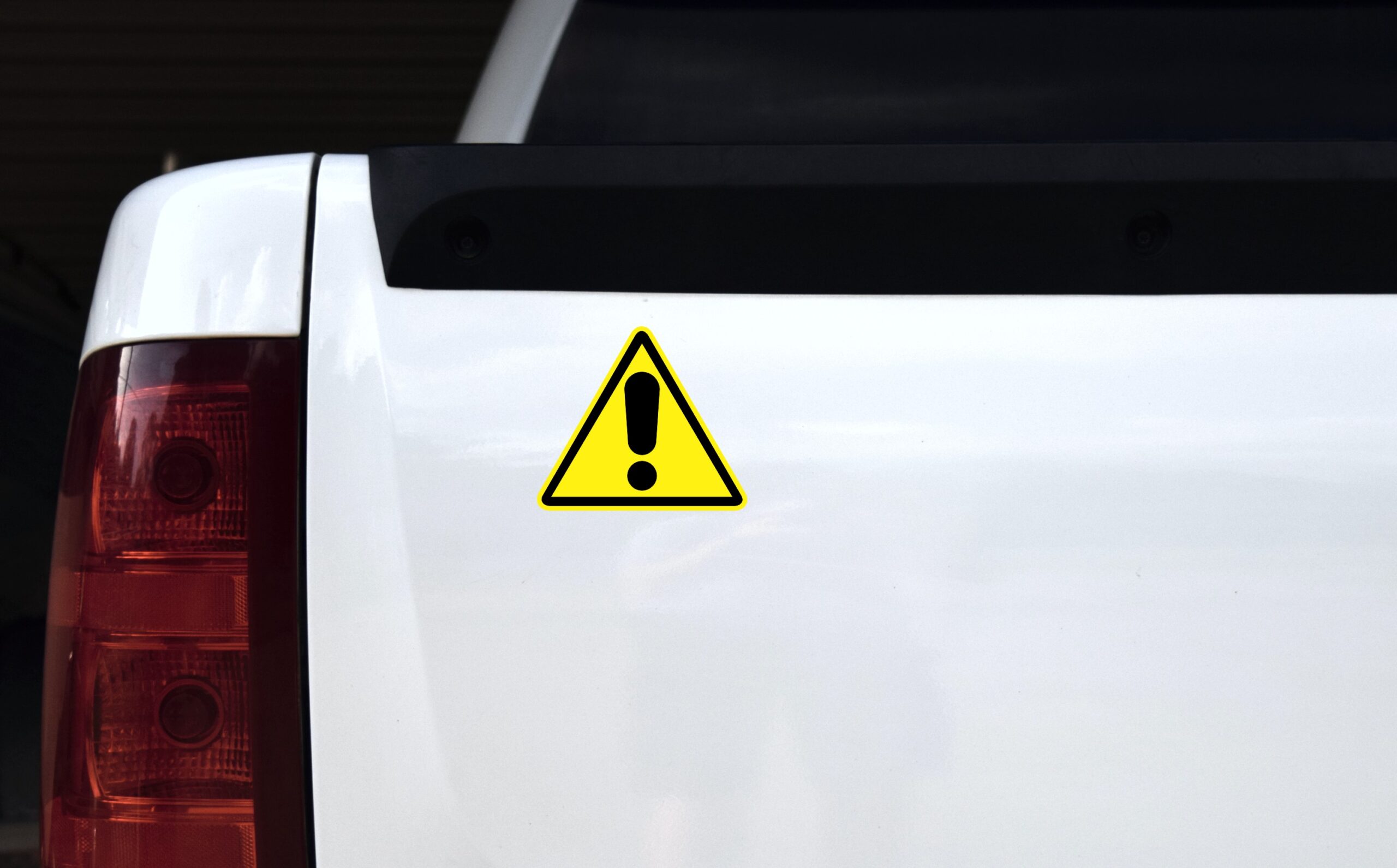 4.5in x 4in Warning Exclamation Sign Decal Sticker Business Signs Decals Stickers