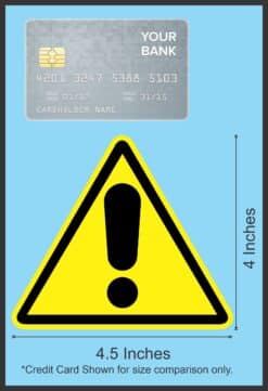 4.5in x 4in Warning Exclamation Sign Decal Sticker Business Signs Decals Stickers