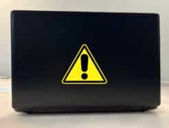 4.5in x 4in Warning Exclamation Sign Decal Sticker Business Signs Decals Stickers