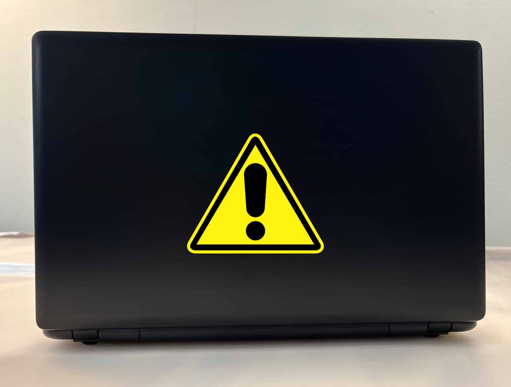 4.5in x 4in Warning Exclamation Sign Decal Sticker Business Signs Decals Stickers