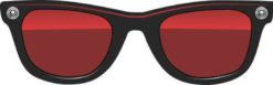 1 5/8in x 5 3/8in Red Sunglasses Bumper Sticker Decal Car Window Stickers Decals