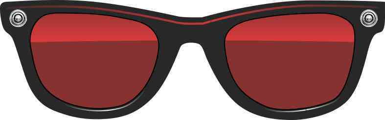1 5/8in x 5 3/8in Red Sunglasses Bumper Sticker Decal Car Window ...