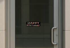 10in x 3in Happy Birthday Vinyl Bumper Sticker Decal Car Vehicle Decals