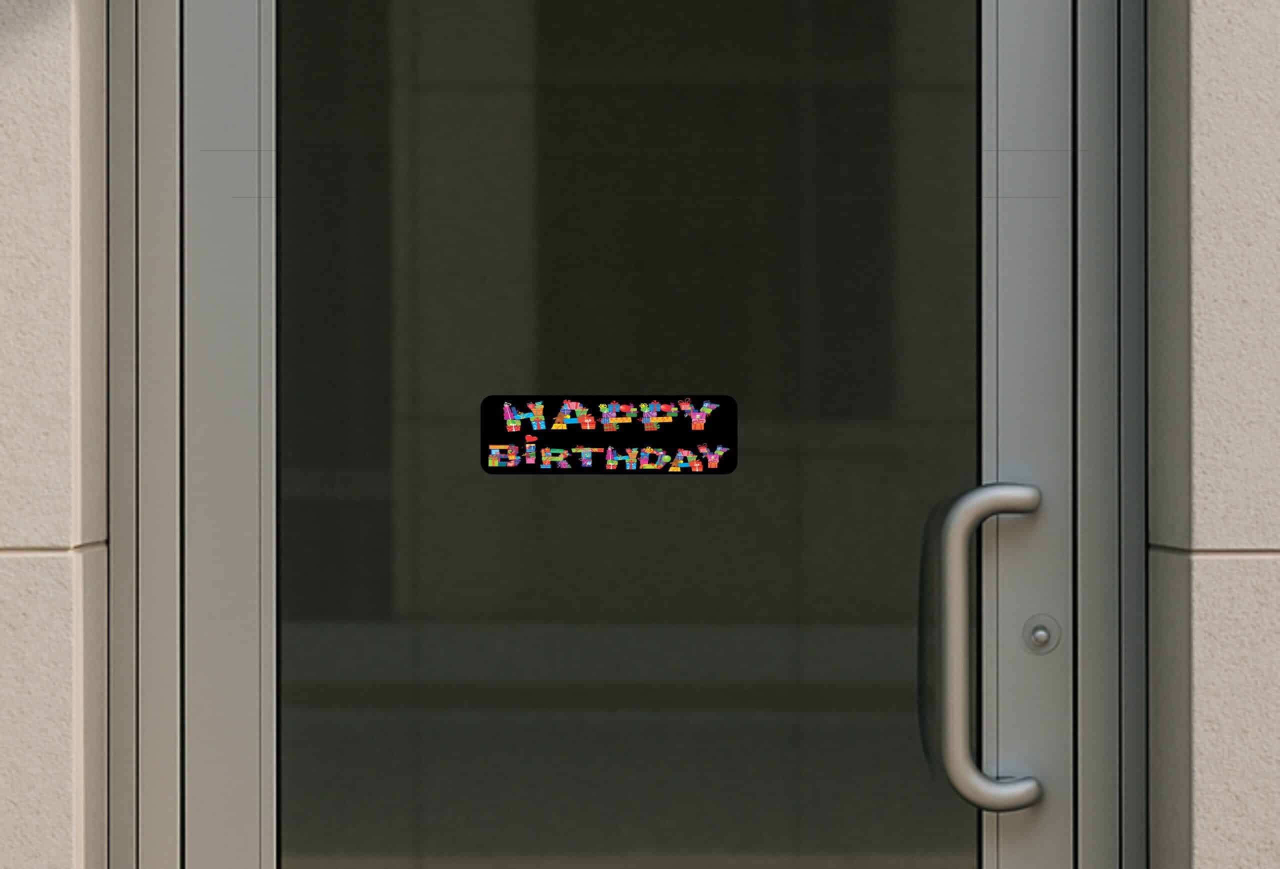 10in x 3in Happy Birthday Vinyl Bumper Sticker Decal Car Vehicle Decals