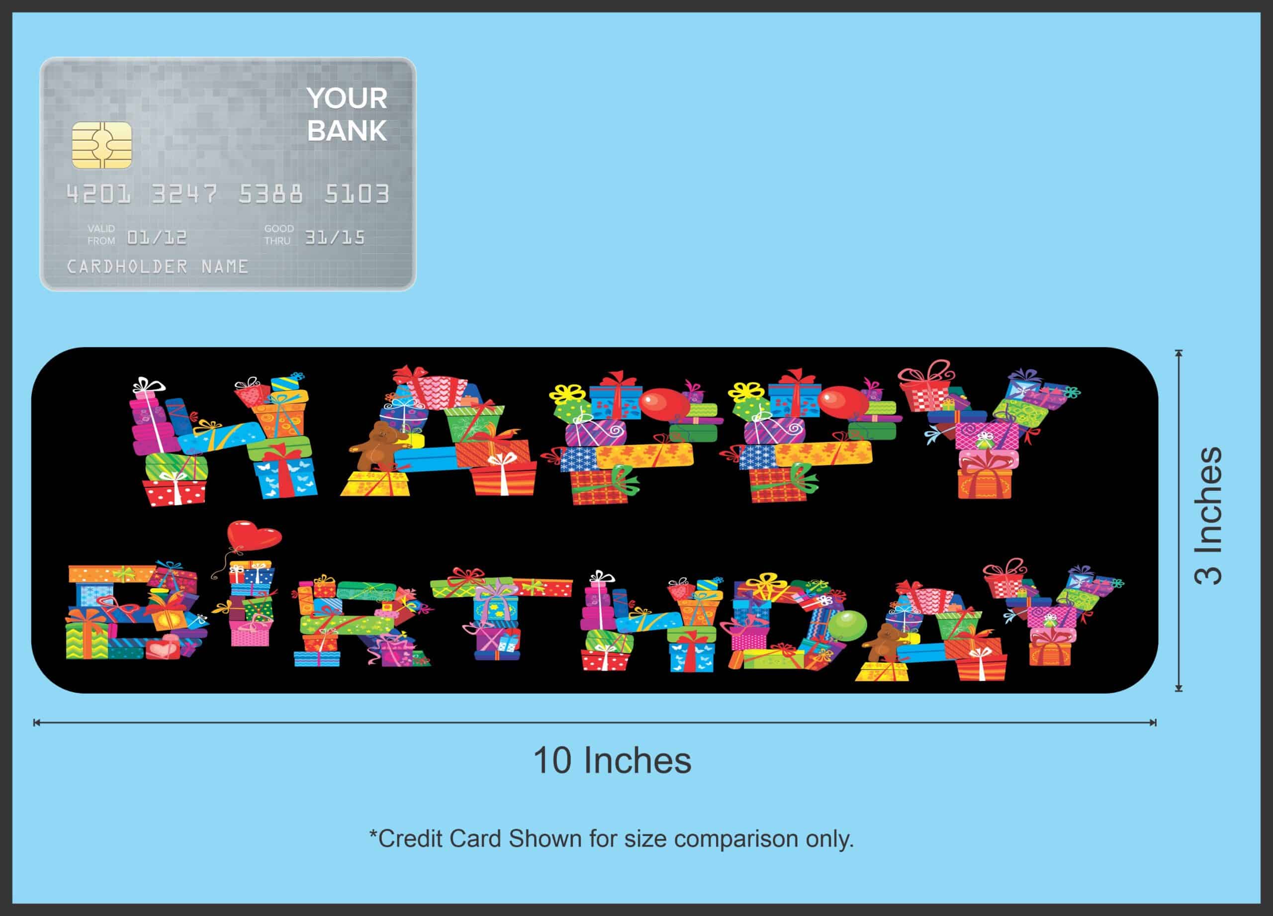 10in x 3in Happy Birthday Vinyl Bumper Magnet Car Magnets