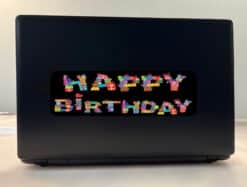 10in x 3in Happy Birthday Vinyl Bumper Sticker Decal Car Vehicle Decals