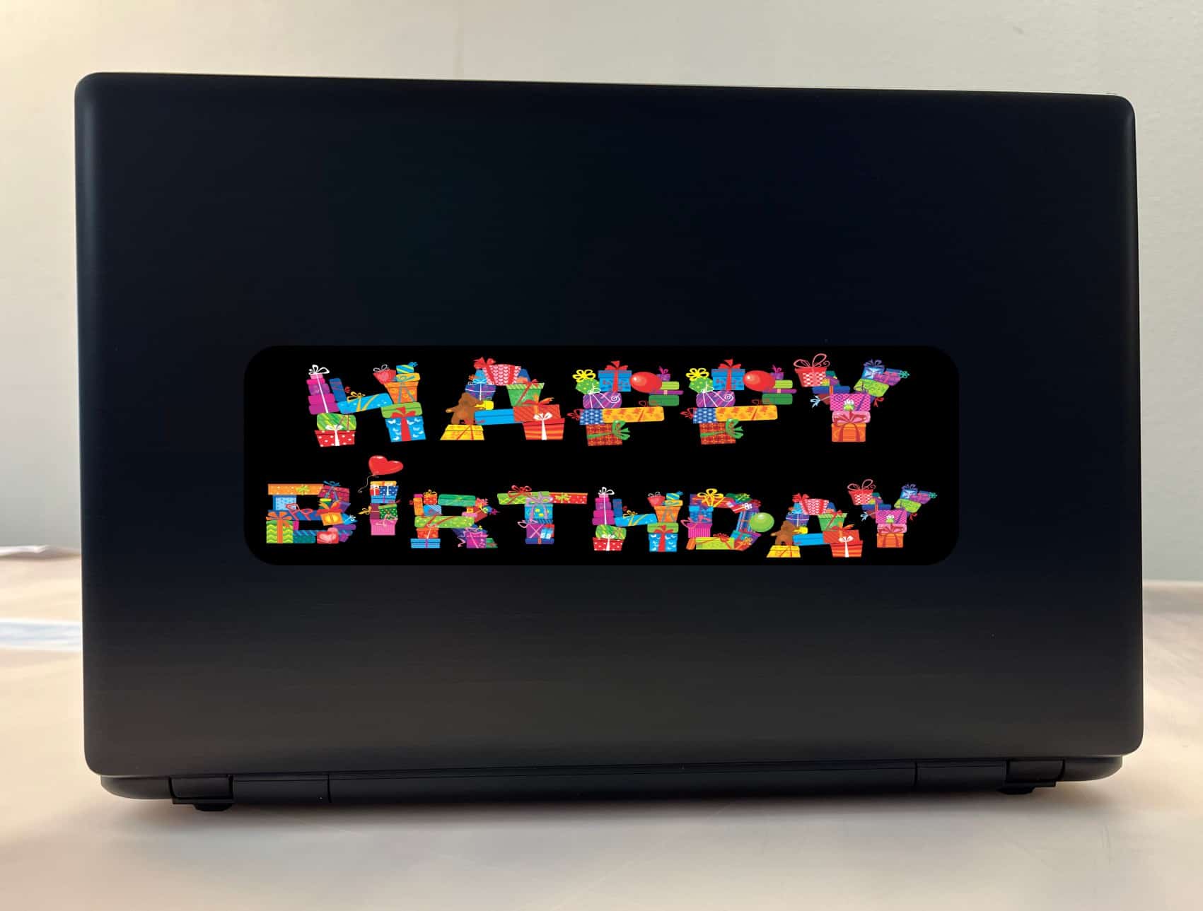10in x 3in Happy Birthday Vinyl Bumper Sticker Decal Car Vehicle Decals