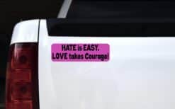 10in x 3in Love Takes Courage Bumper Sticker Window Stickers Vin