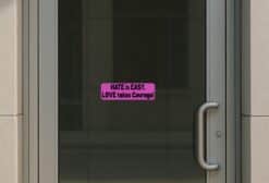 10in x 3in Love Takes Courage Bumper Sticker Window Stickers Vin