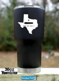 3.5in x 3.5in Die Cut Texas Come And Take It Sticker Vinyl Vehicle Decals