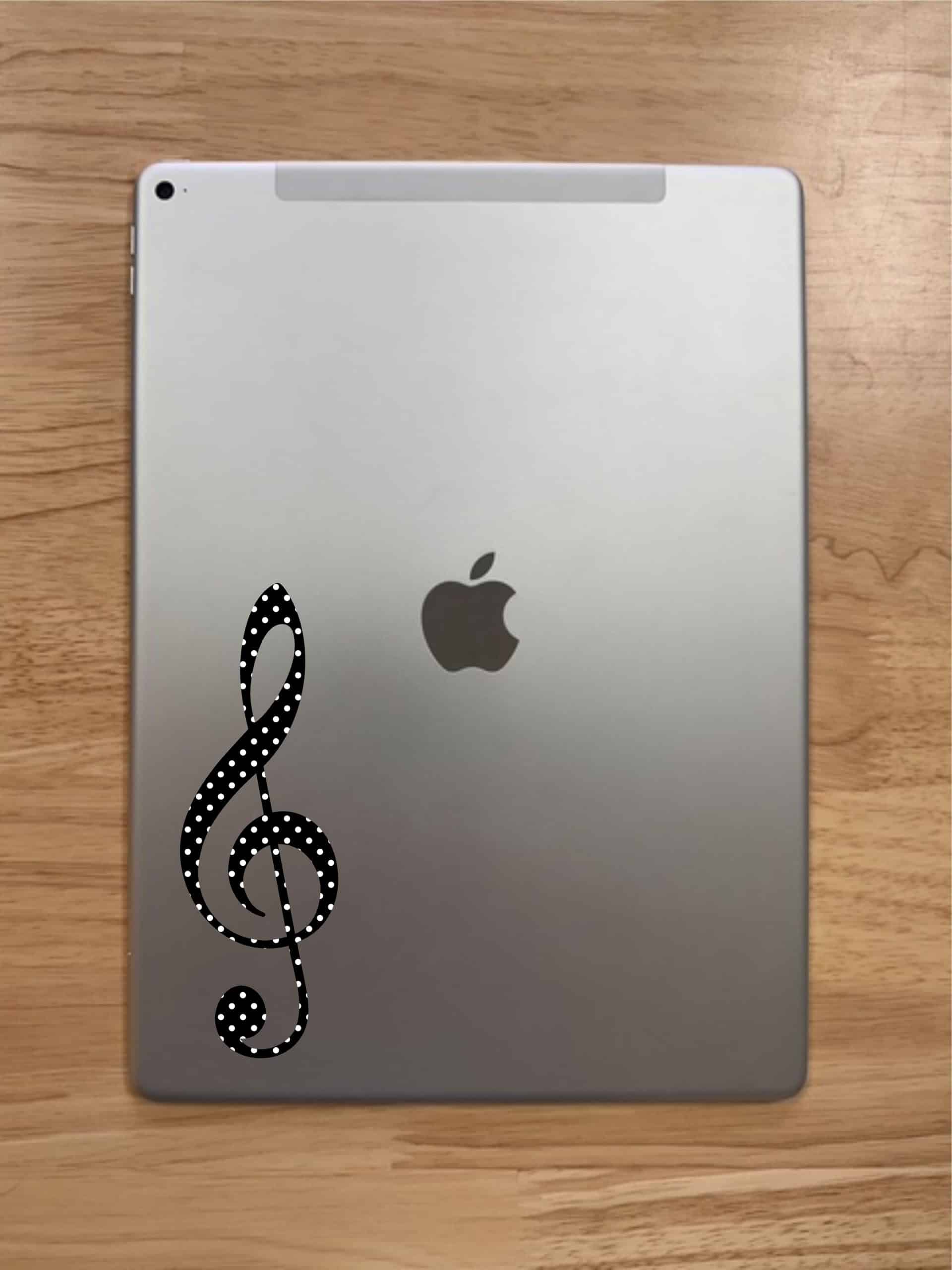 2in x 6in Polka Dot Treble Clef Sticker - Image 5