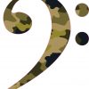 Camouflage Bass Clef Sticker