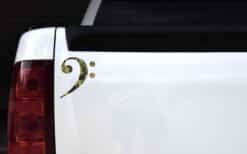 4.5in x 5in Camouflage Bass Clef Sticker