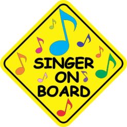 Singer On Board Sticker