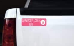 10in x 3in Somebody Loves Ewe Bumper Sticker