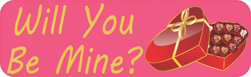 Will You Be Mine Valentine Stickers