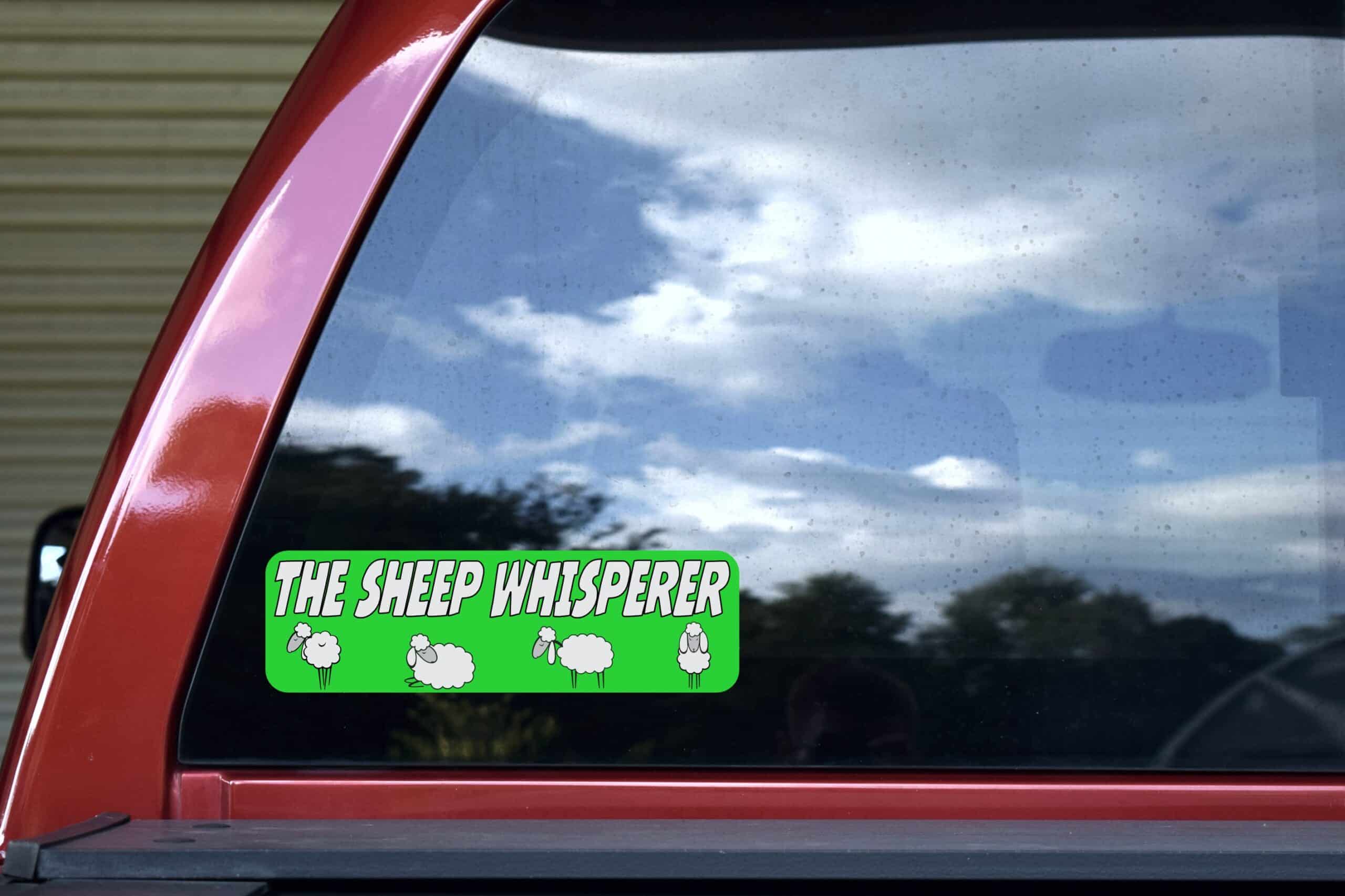 10in x 3in Sheep Whisperer Vinyl Bumper Sticker Ewe Decal Window Lamb stickers Decals