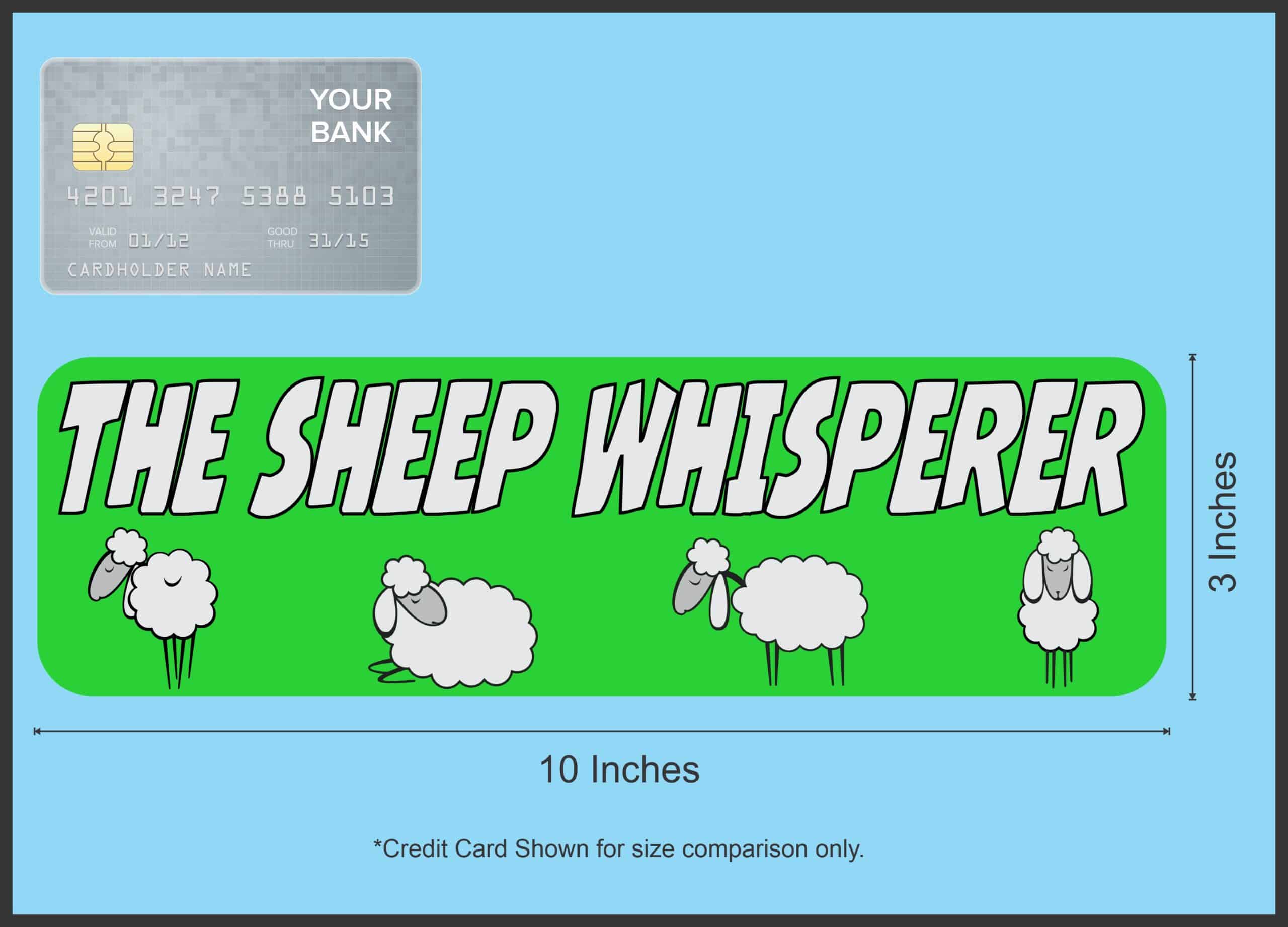 10in x 3in Sheep Whisperer Vinyl Bumper Sticker Ewe Decal Window Lamb stickers Decals