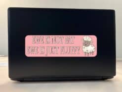 10in x 3in Ewe Is Just Fluffy Bumper Sticker