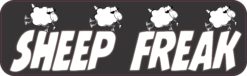 10in x 3in Sheep Freak Bumper Sticker
